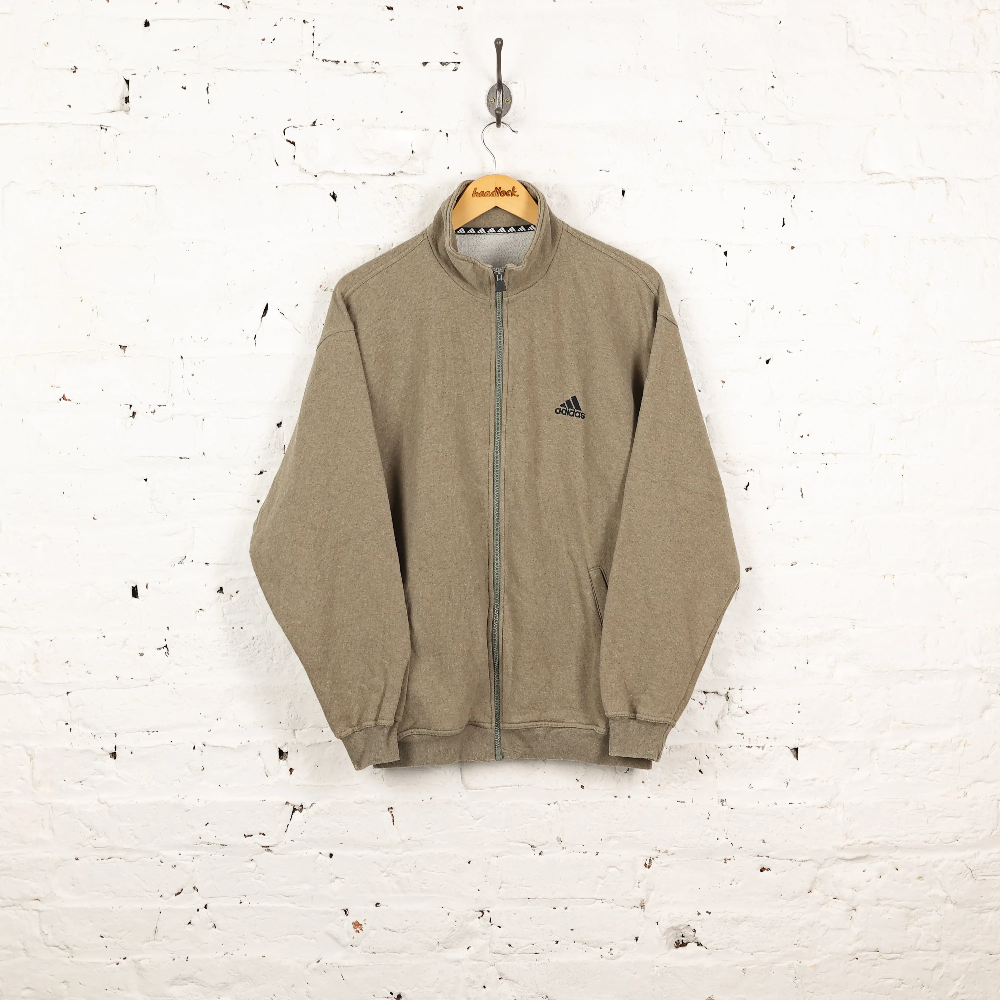 Adidas 90s Zip Up Sweat Jacket - Green - L