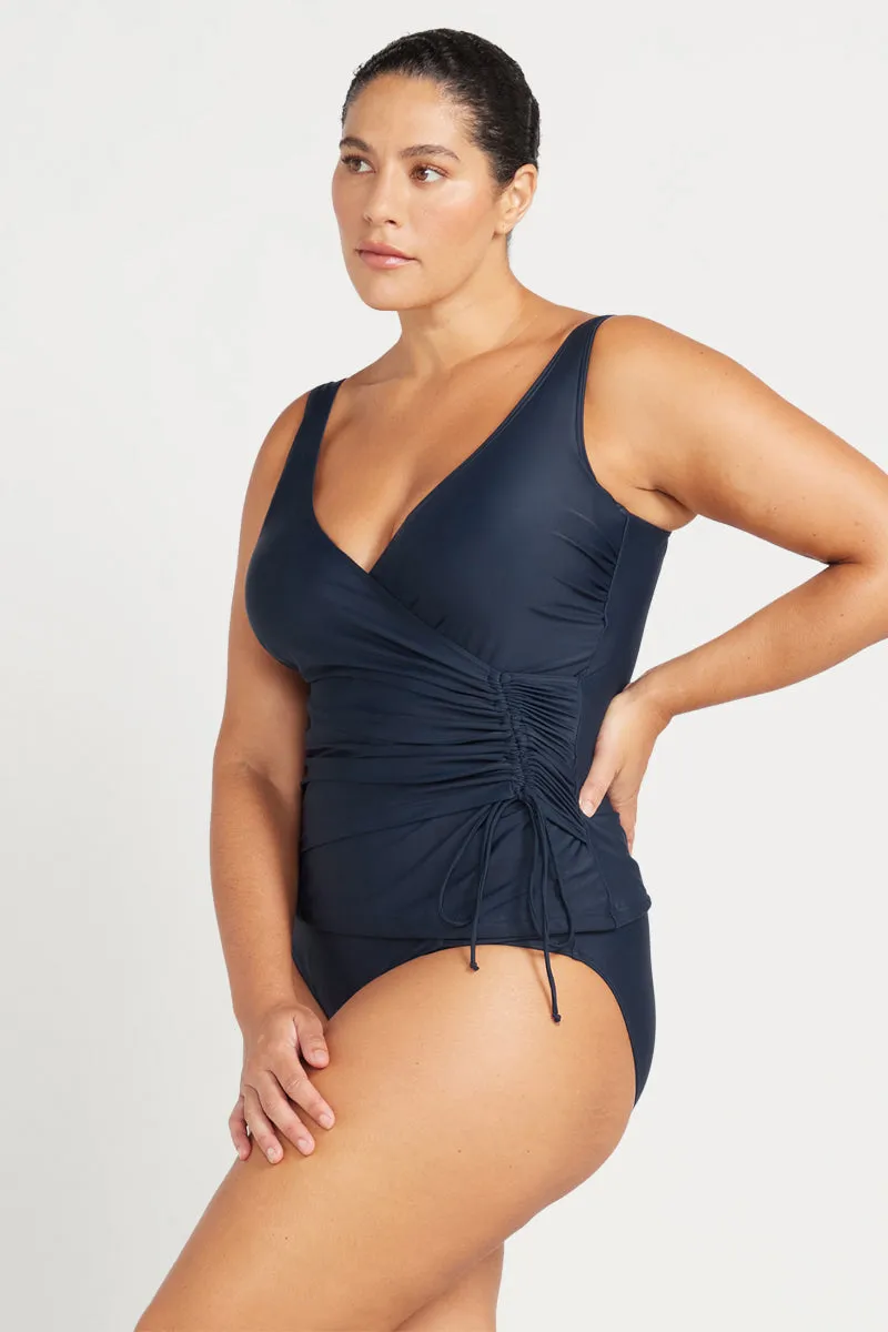 Navy Hues Rembrant Tankini Top