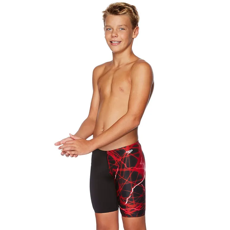 SPEEDO BOYS SCHOOL COLOURS JAMMERS BLACK RED