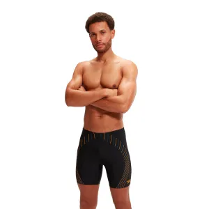 Speedo Mens Duo Logo Print Mid Jammer